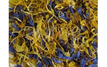 A Mixture of Cornflower and Marigold Petals