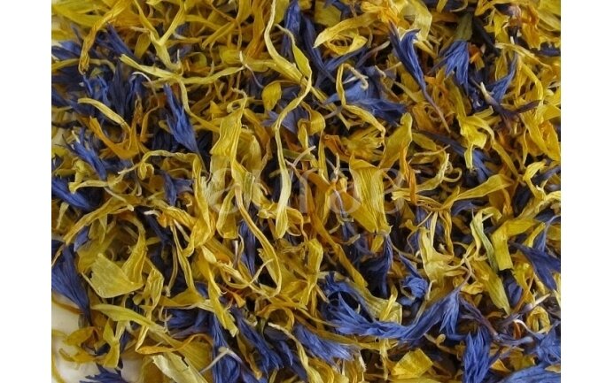 A Mixture of Cornflower and Marigold Petals A Mixture of Cornflower and Marigold Petals