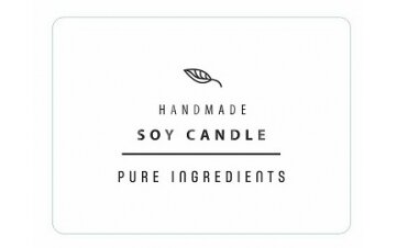 Label "Soy Wax Candle" in English 2 Label "Soy Wax Candle" in English 2