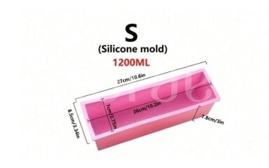 Silicone soap mold 1,2