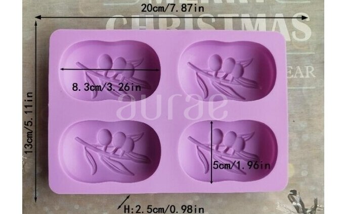 Silikoninė muilo forma ALYVUOGĖS 2 Silikoninė muilo forma ALYVUOGĖS 2