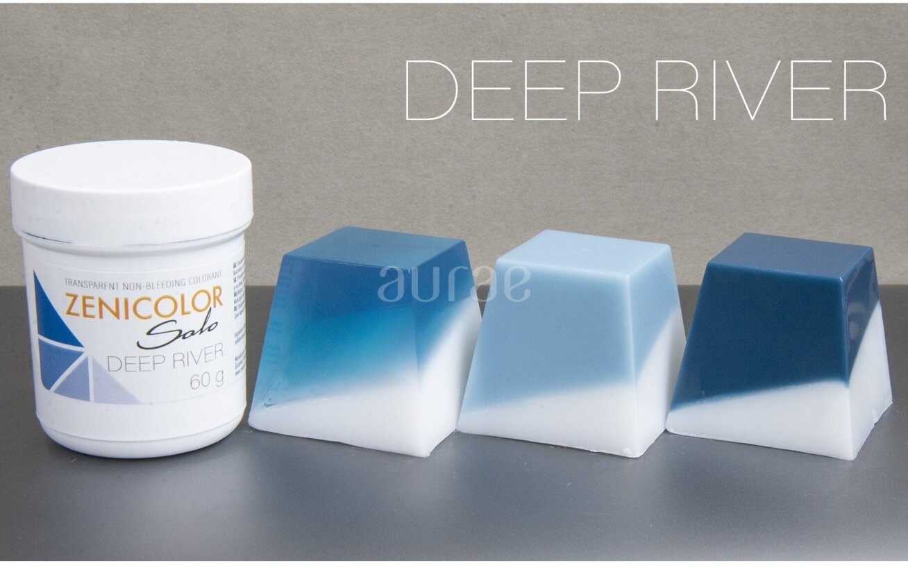 Transparent non-bleeding colorants for melt & pour soap base ZENICOLOR SOLO Deep River 60 g