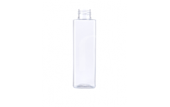 Skaidrus kvadratinis PET buteliukas 100 ml 20/410 Skaidrus kvadratinis PET buteliukas 100 ml 20/410