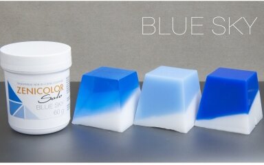 Transparent non-bleeding colorants for melt & pour soap base ZENICOLOR SOLO Blue Sky 60 g Transparent non-bleeding colorants for melt & pour soap base ZENICOLOR SOLO Blue Sky 60 g