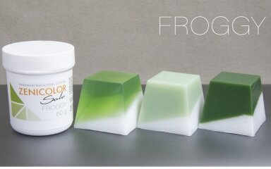 Transparent non-bleeding colorants for melt & pour soap base ZENICOLOR SOLO Froggy 60 g Transparent non-bleeding colorants for melt & pour soap base ZENICOLOR SOLO Froggy 60 g