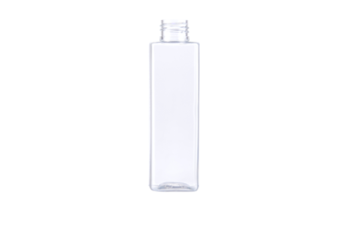 Caurspīdīga kvadrātveida pudele 100 ml PET 20/410