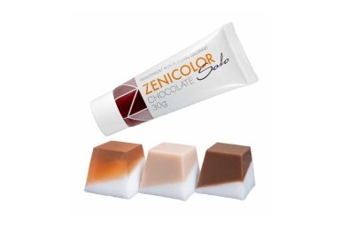 Caurspīdīgas neizplūstošas “izkausē un ielej” krāsvielas ziepju bāzei ZENICOLOR SOLO Chocolate 30 g Caurspīdīgas neizplūstošas “izkausē un ielej” krāsvielas ziepju bāzei ZENICOLOR SOLO Chocolate 30 g