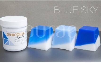 Transparent non-bleeding colorants for melt & pour soap base ZENICOLOR SOLO Blue Sky 60 g Transparent non-bleeding colorants for melt & pour soap base ZENICOLOR SOLO Blue Sky 60 g