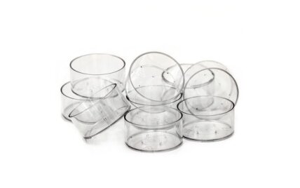 Transparent Polycarbonate Containers for Making Tealights Transparent Polycarbonate Containers for Making Tealights