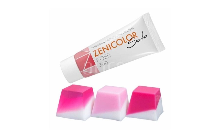 Transparent non-bleeding colorants for melt & pour soap base ZENICOLOR SOLO Rose 30 g