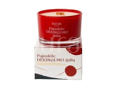 Sojų vaško žvakė AURAE "Pajuskite Dėkingumo galią"