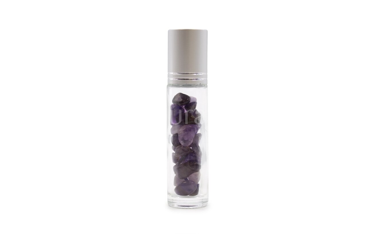 Gemstone Essential Oil Roller Bottle - Amethyst 1 Gemstone Essential Oil Roller Bottle - Amethyst 1