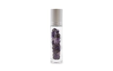 Gemstone Essential Oil Roller Bottle - Amethyst Gemstone Essential Oil Roller Bottle - Amethyst
