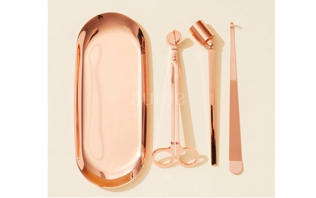 Žvakių priežiūros rinkinys ROSE GOLD 1 Žvakių priežiūros rinkinys ROSE GOLD 1